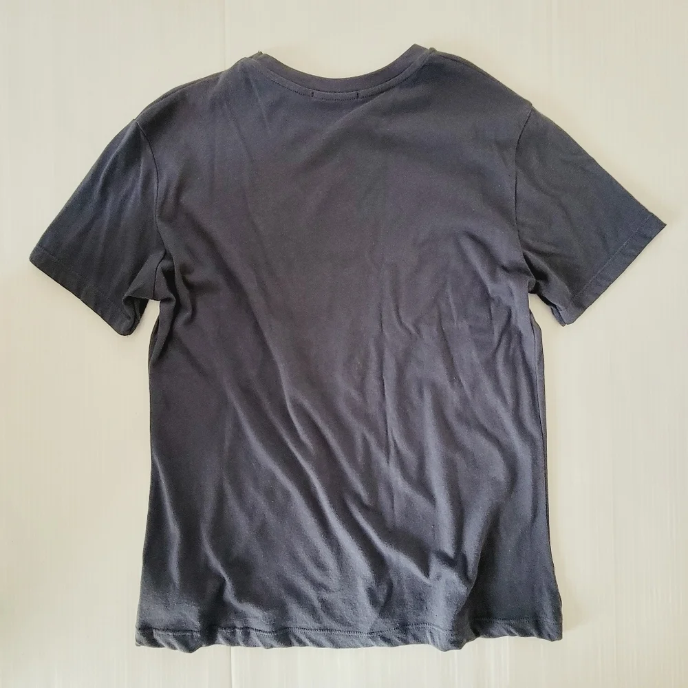 Zara Boys Sequined Weekend Navy Tee Shirt Size M 8